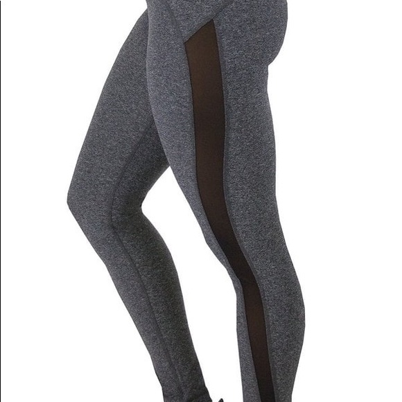 YOGA PANTS Mesh Side Stripe Legging